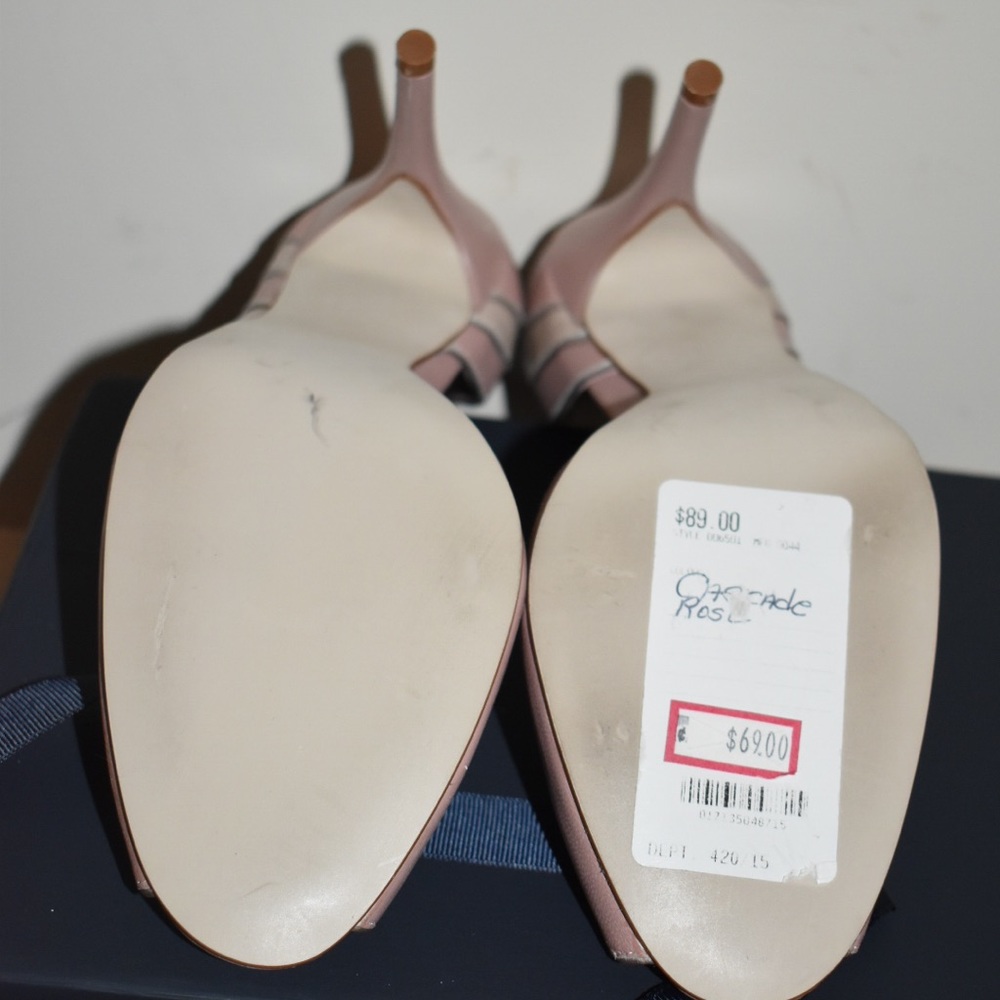 Rose Pink Carlos Santana Peep Toe Heels - Size 7.5 - Picture 2 of 4